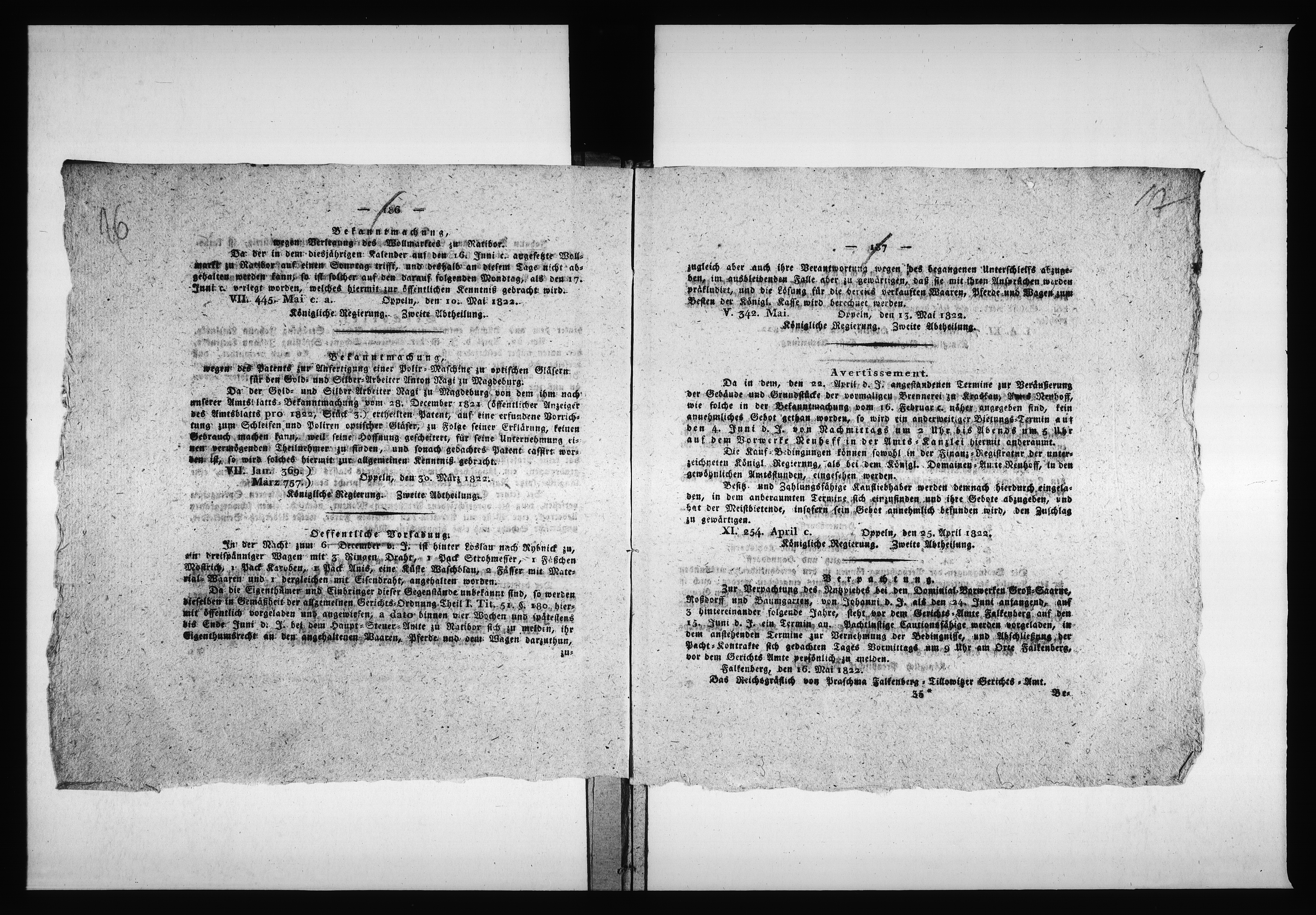 Obraz 15 z jednostki "Acta von Verpachtung der Cämmerey und Hospital Acker und Realitaeten Vol. III de anno 1822 bis 1833"