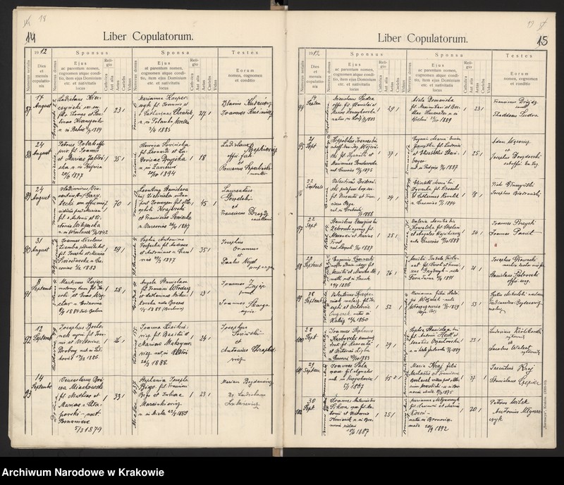 Obraz 13 z jednostki "[Księga małżeństw z lat 1900-1912]"
