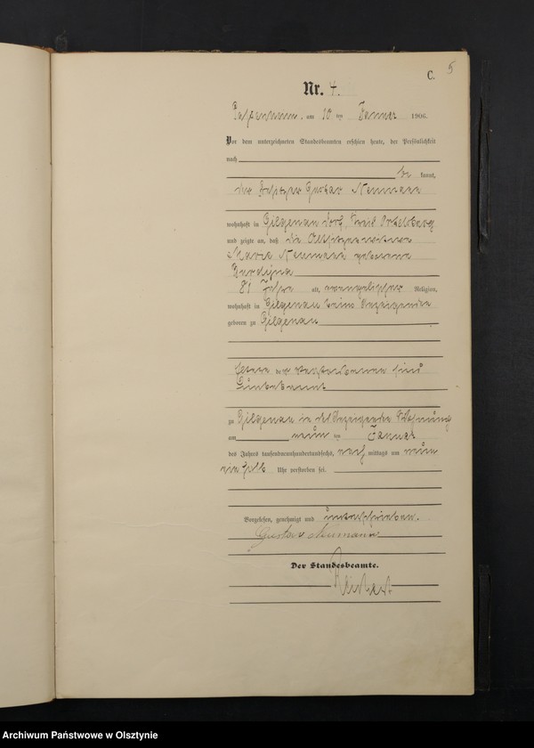 image.from.unit.number "Sterbe-Haupt-Register Nr 1 - 101"