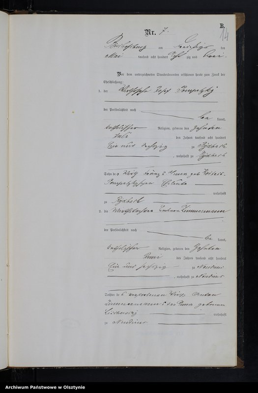 image.from.unit.number "Heiraths-Neben-Register Nr 1 - 20"