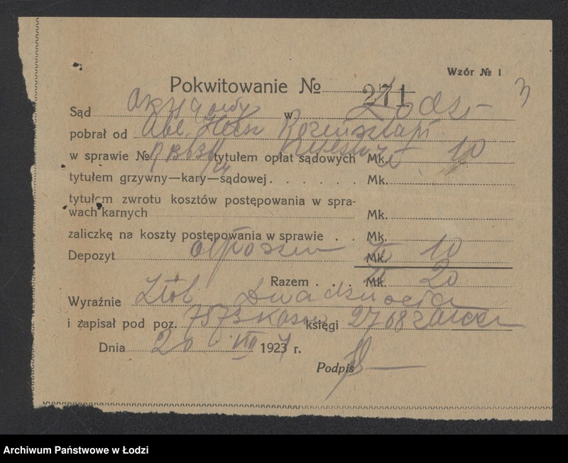 Obraz 5 z jednostki "Abe Hersz Rozensztajn- sprzedaż art. spożywczych i kolonialnych"