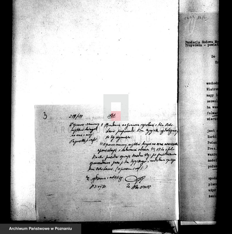 Obraz 8 z jednostki "Majątek Przysieka powiatu wągrowieckiego wyłączenie z art. 4 i 5 ustawy o wykonaniu reformy rolnej Fundacja rodowa Moszczeńskich"