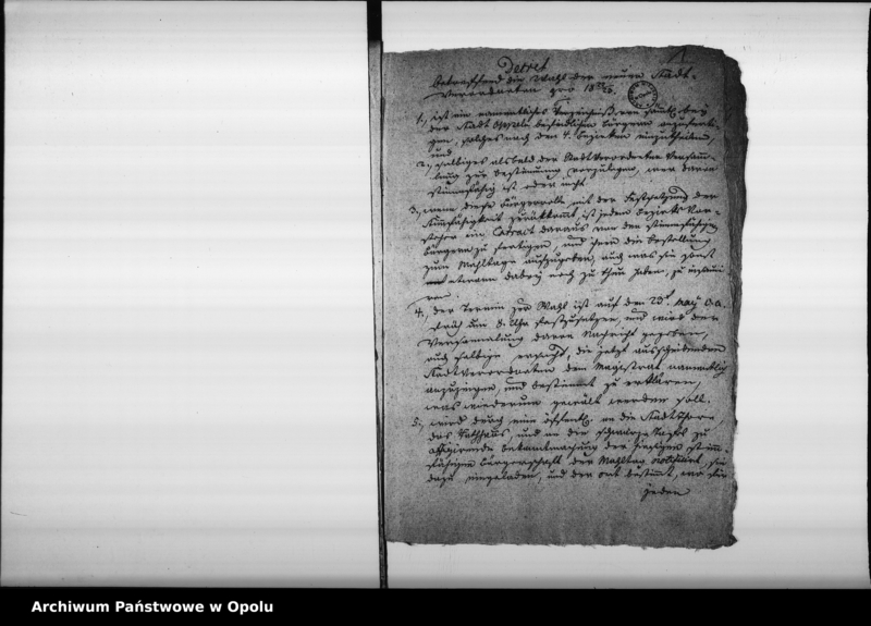 Obraz 5 z jednostki "Acta betreffend die Wahl der Stadt Verordneten für das Jahr 1822/23"