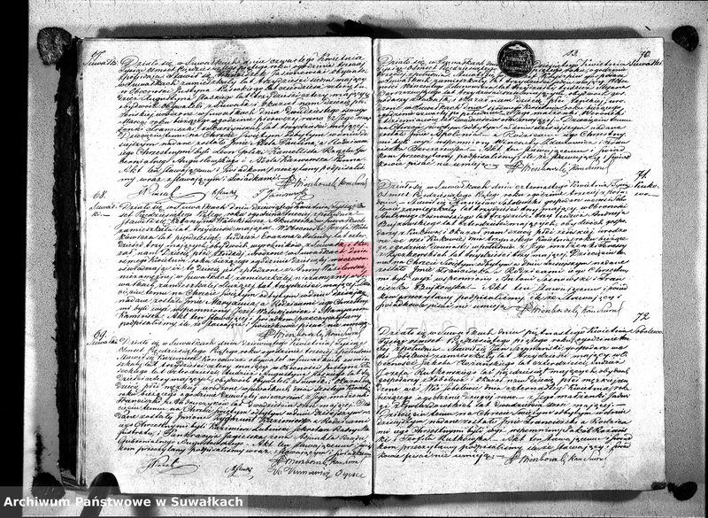 image.from.unit.number "Duplikat akt urodzeń, małżeństw i zgonów wyz. rzym. - kat. w Suwałkach 1855r."