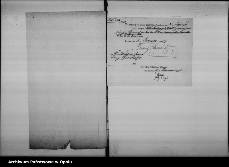 image.from.unit.number "Acta des Magistrats zu Oppeln betreffend das Feuer Lösch-Wesen hier Vol. I"