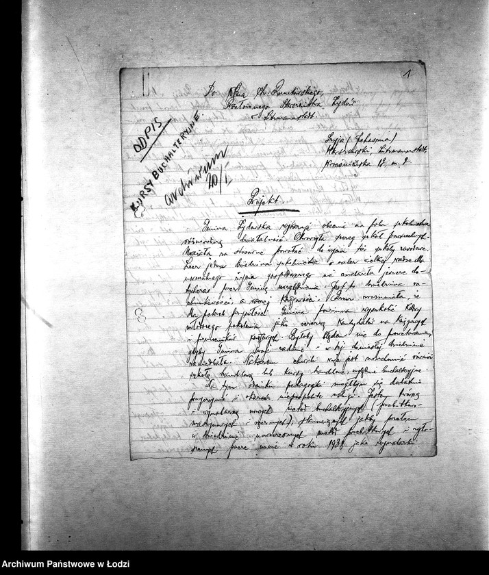 Obraz 4 z jednostki "[Projekty racjonalizatorskie dotyczące organizacji produkcji, administracji, żywienia i lecznictwa; oferty]"