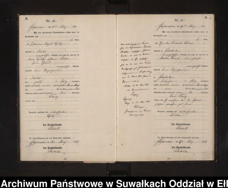 image.from.unit.number "Geburts-Neben-Register des Preussischen Standes-Amtes Stasswinnen Kreis Lötzen"
