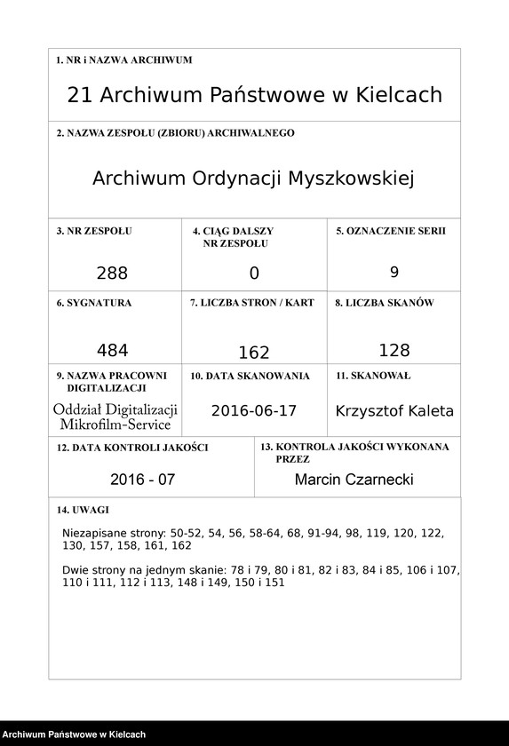 image.from.unit.number "Akta względem inwentacji urzędowej kluczów margrabskich Ordynacji /- inwentarze dóbr Chroberz, Kozubów, Pińczów i rachunki folwarczne/"