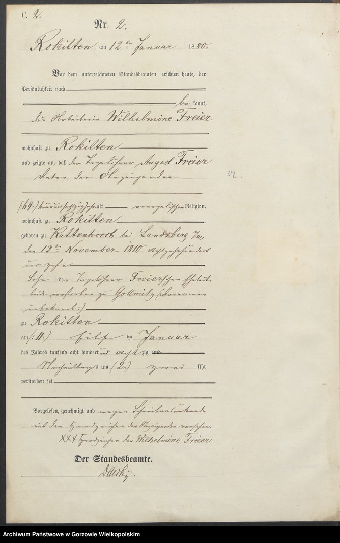 Obraz 5 z jednostki "Sterbe Register"