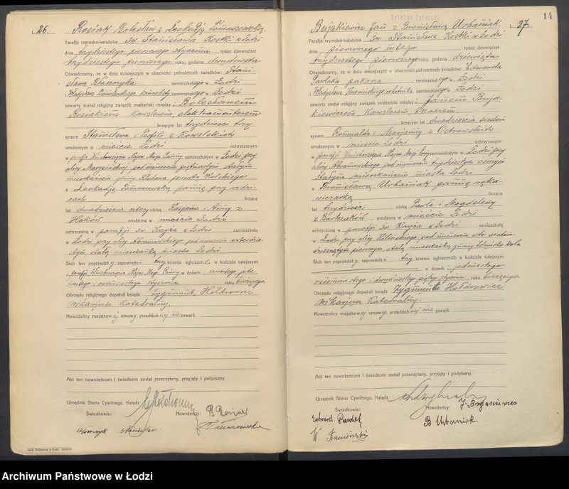 Obraz 16 z jednostki "Akta małżeństw"