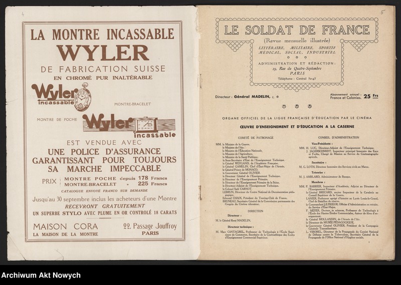 image.from.unit.number ""Le Soldat de France" - redakcja. Artykuł W. Sikorskiego na temat polsko-francuskiego braterstwa broni przeciw zagrożeniu hitlerowskiemu."