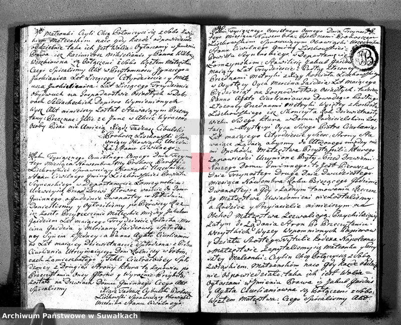 Obraz 20 z jednostki "Ta księga Małżeństw Honorowa Parafij Liszkowskiey"