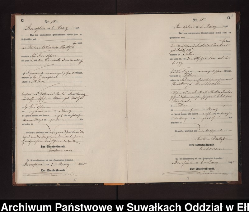 image.from.unit.number "Sterbe-Neben-Register des Preussischen Standes-Amtes Gr. Konopken Kreis Loetzen"