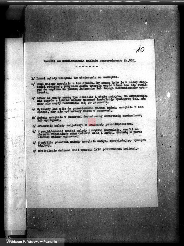 image.from.unit.number "Zatwierdzenie zakładu przemysłowego / wytwórni tektury dachowej/ Braci Buda w Sierakowie, pow. międzychodzki"
