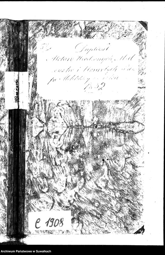image.from.unit.number "Duplikat Aktów Urodzonych, Małżeństw i Umarłych Parafii Metelskiey z Roku 1832"