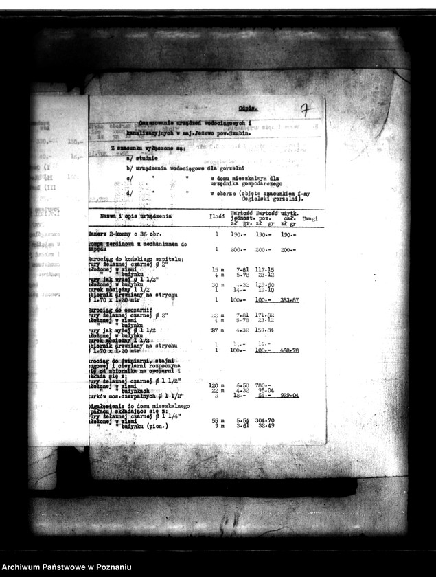 Obraz 11 z jednostki "/Sprawy szacunkowe majątku Jeżowo powiatu szubińskiego/"