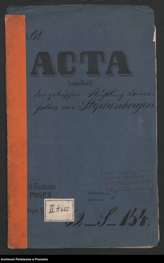 Obraz 2 z jednostki "A. betr. den polnischen Flüchtling Literaten Julius von Stephenhagen"