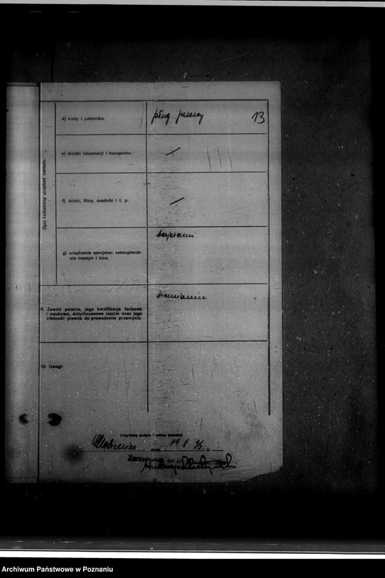 Obraz 18 z jednostki "Zatwierdzenie zakładu przemysłowego tartaku/ Zarząd Dóbr Ign. Mielżyńskiego w Chobienicach powiat wolsztyński"