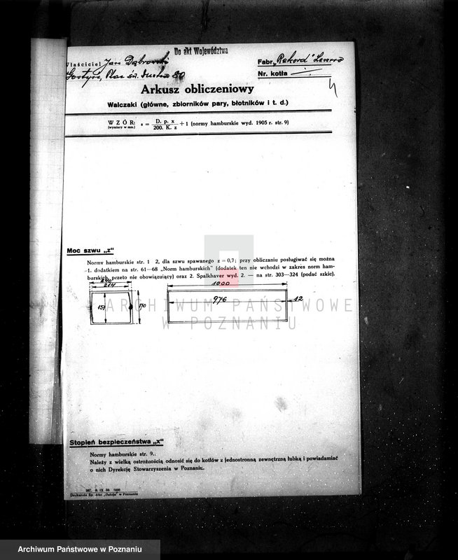 Obraz 8 z jednostki "Mleczarnia w Gostyniu, własność W. Bobczyński nr woj. kotła 1975"