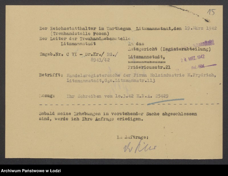 Obraz 17 z jednostki "Chaim Moszek Frydrych- przemysł drzewny"