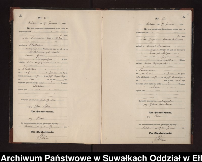 image.from.unit.number "Geburts-Neben-Register des Preussischen Standes-Amtes Stasswinnen Kreis Loetzen"