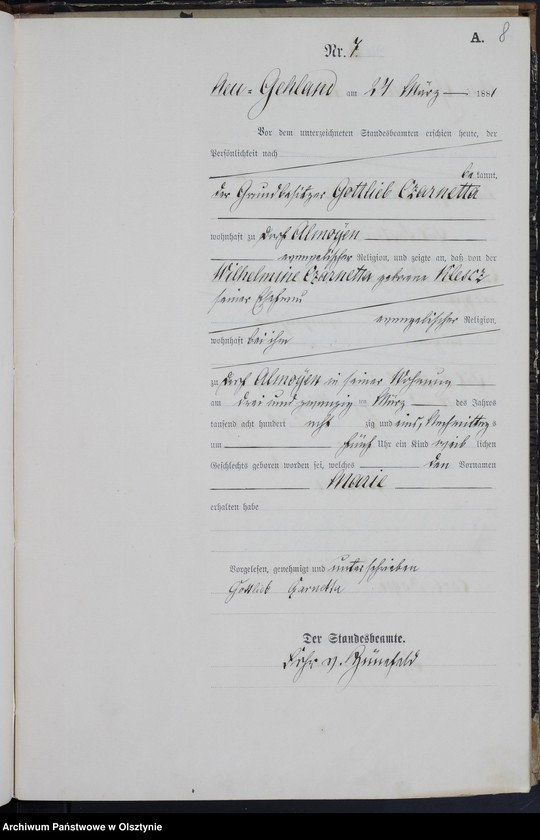 image.from.unit.number "Geburts-Haupt-Register Nr 1 - 43"