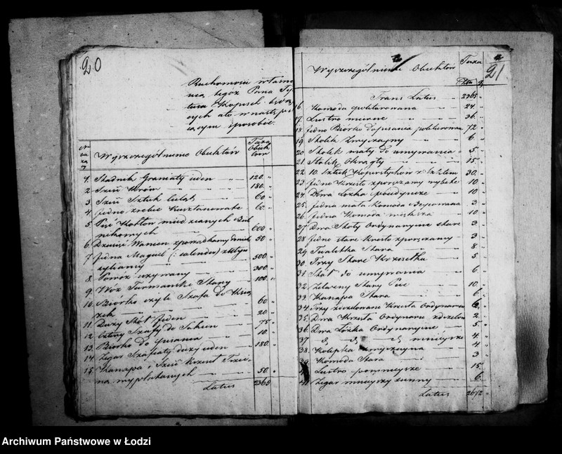 Obraz 19 z jednostki "Akta ławnika czynnego osady fabrycznej Łódka tyczące się sekwestracji majątku ruchomego Tytusa Kopischa"