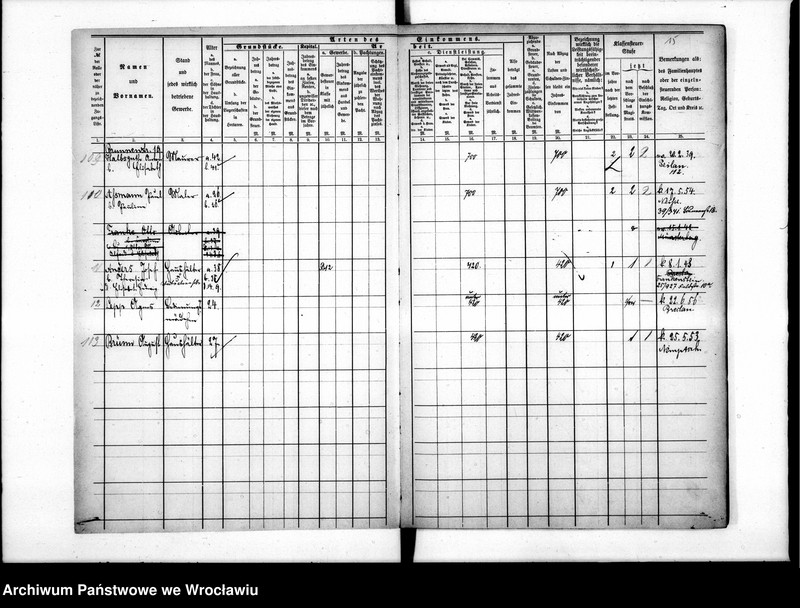 image.from.unit.number "Einkommen - Nachweisungen zur Klessensteuerrollen"