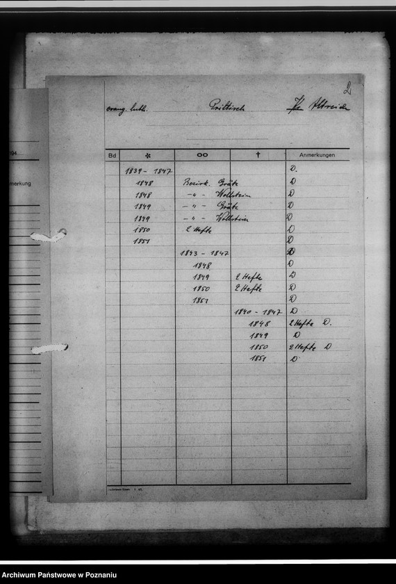 Obraz 6 z jednostki "[Spisy ksiąg stanu cywilnego wyznania katolickiego i ewangelickiego, dotyczy miejscowości: Babinost powiat Sulechów, Przytoczna powiat Międzyrzecz, Trzcianka powiat Trzcianka]"