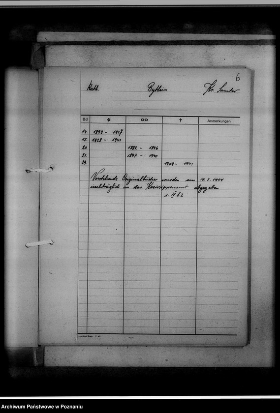 Obraz 10 z jednostki "Bücherverzeichnis, Kreissippenamt Samter [Szamotuły]"