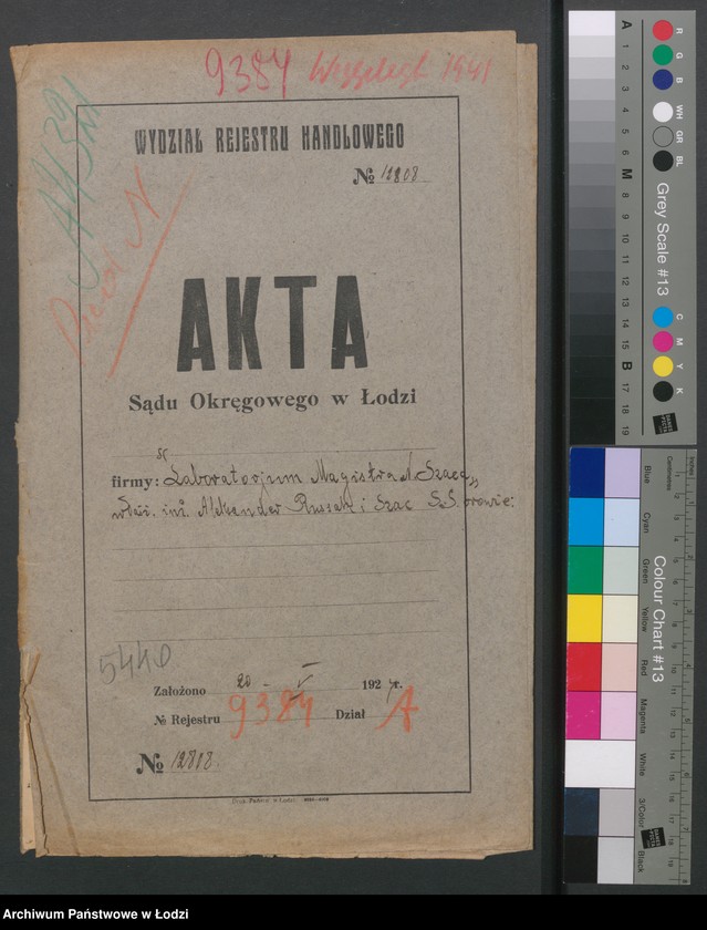 Obraz 2 z jednostki "Laboratorium Magistra N.Szaca, właściciel inż. Aleksander Russak i Szac Sukcesorowie"
