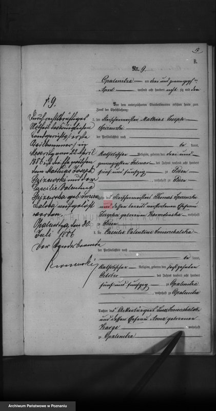 Obraz 19 z jednostki "Księga małżeństw"