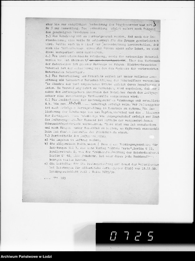 Obraz 7 z jednostki "Heeresbekleidungsamt Posen.Kriegsauftrag s.1/2"