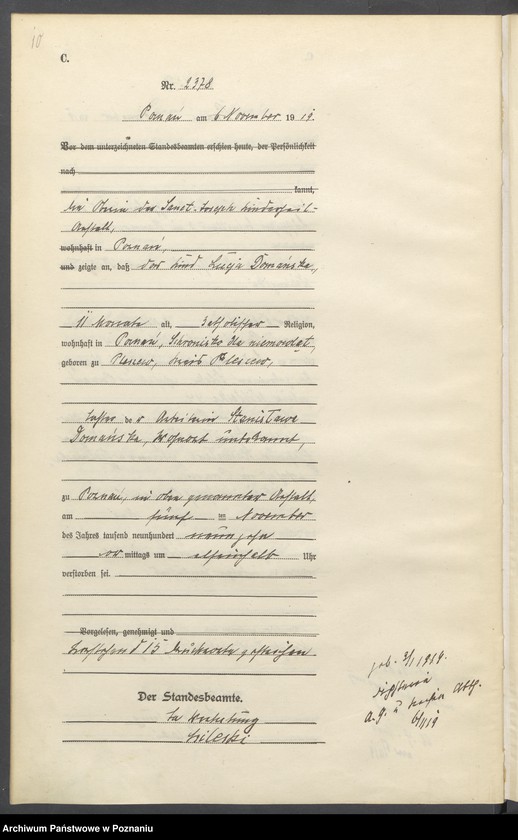 Obraz 12 z jednostki "Księga miejscowa zgonów tom VI [Rejestr główny zgonów]"