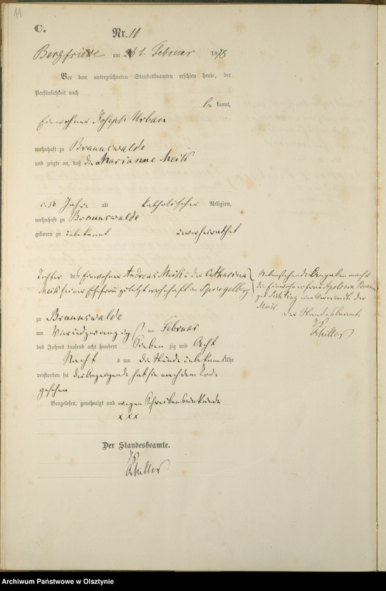 Obraz 13 z jednostki "Sterbe-Haupt-Register Nr 1 - 69"