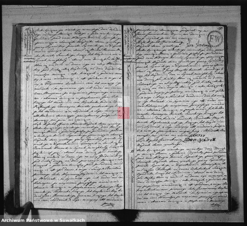 image.from.unit.number "Akta stanu cywilnego urodzonych w gminie seyneńskiey od 1-go stycznia 1816 roku."