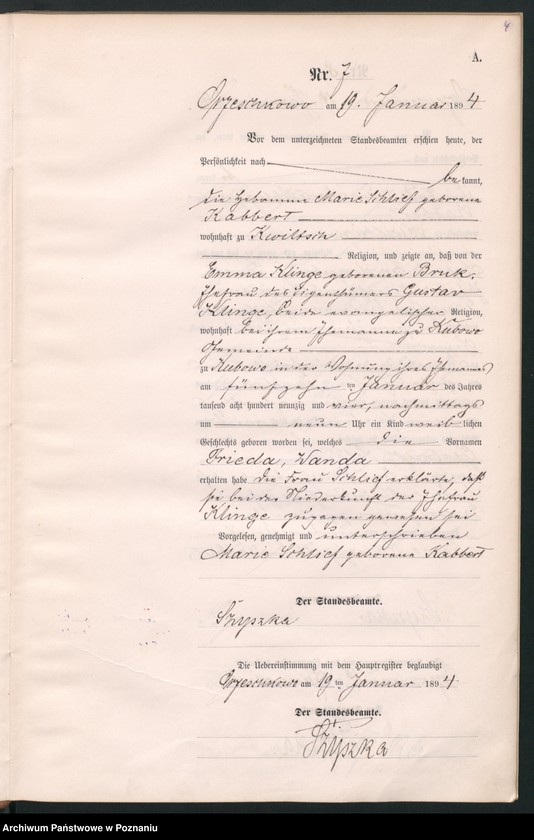 Obraz 10 z jednostki "Księga urodzeń"