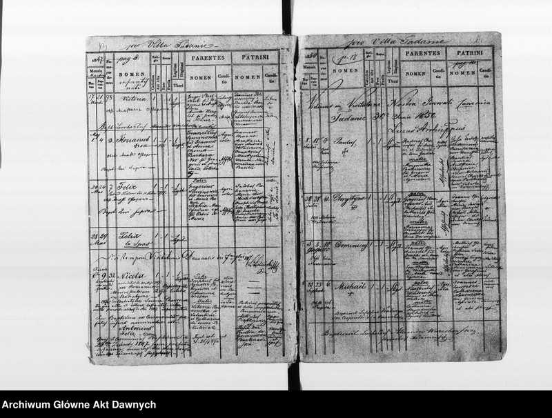 image.from.unit.number "Parafia: Tadanie. Dekanat: Gliniany. Księga metrykalna urodzeń 1845-1887, ślubów 1846-1893 i zgonów 1840-1899 dla wsi Tadanie. Tom XX."