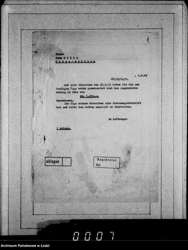 Obraz 5 z jednostki "[Korespondencja z urzędami, instytucjami i firmami]"