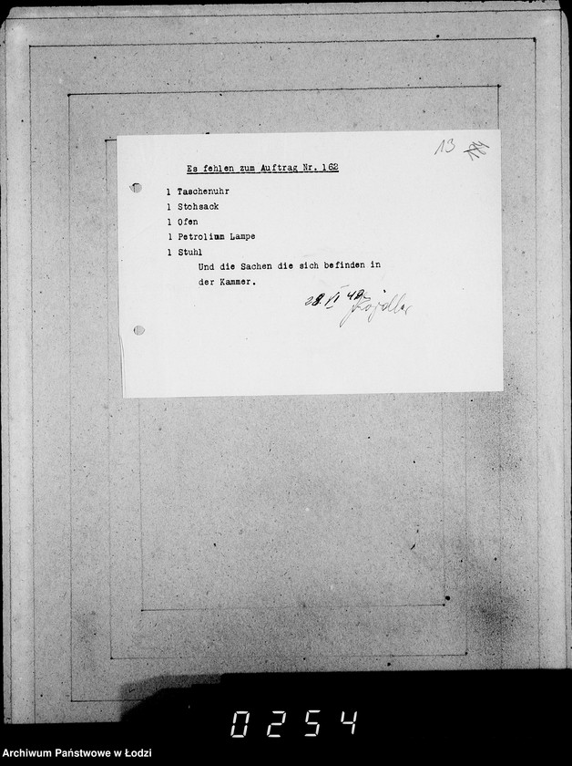 Obraz 17 z jednostki "161-195 [Wnioski ludności nieżydowskiej wysiedlonej z Getta o zwrot rzeczy pozostawionych w dawnym miejscu zamieszkania]"