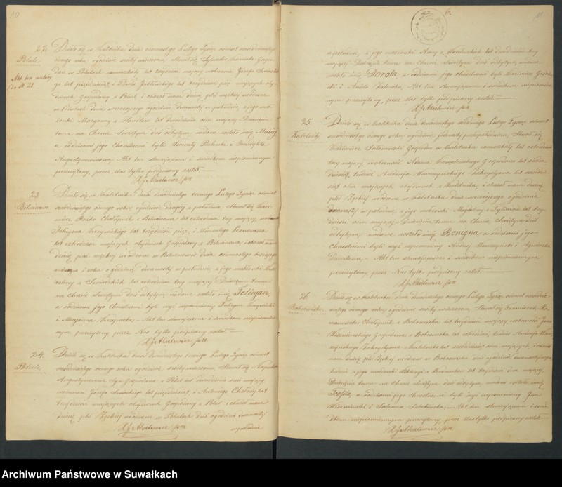 Obraz 8 z jednostki "[Duplikat Aktów Urodzenia, Zaślubienia i Zejścia Parafii Rzymsko-Katolickiej w Kaletniku 1868 r.]"