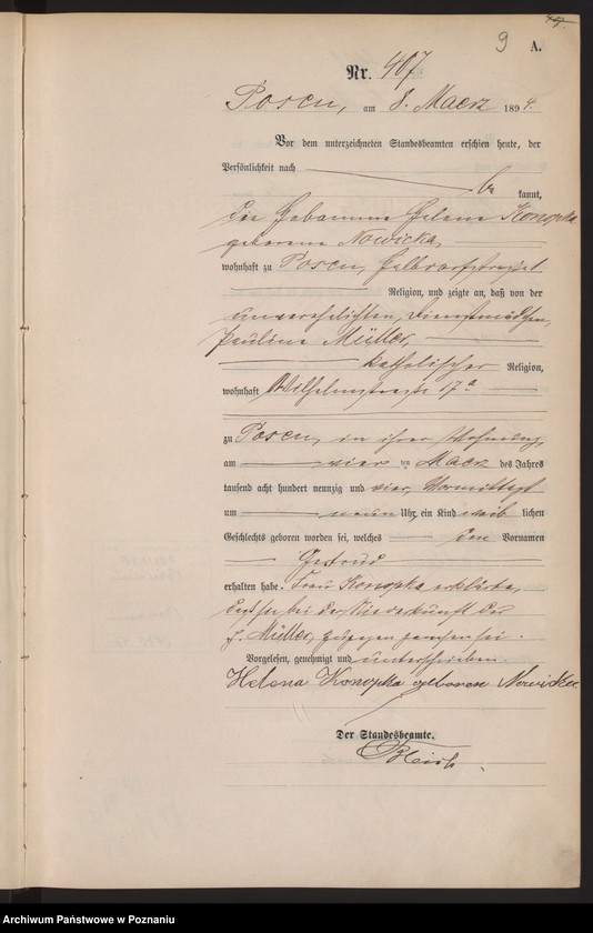 Obraz 12 z jednostki "Księga urodzeń t. II"