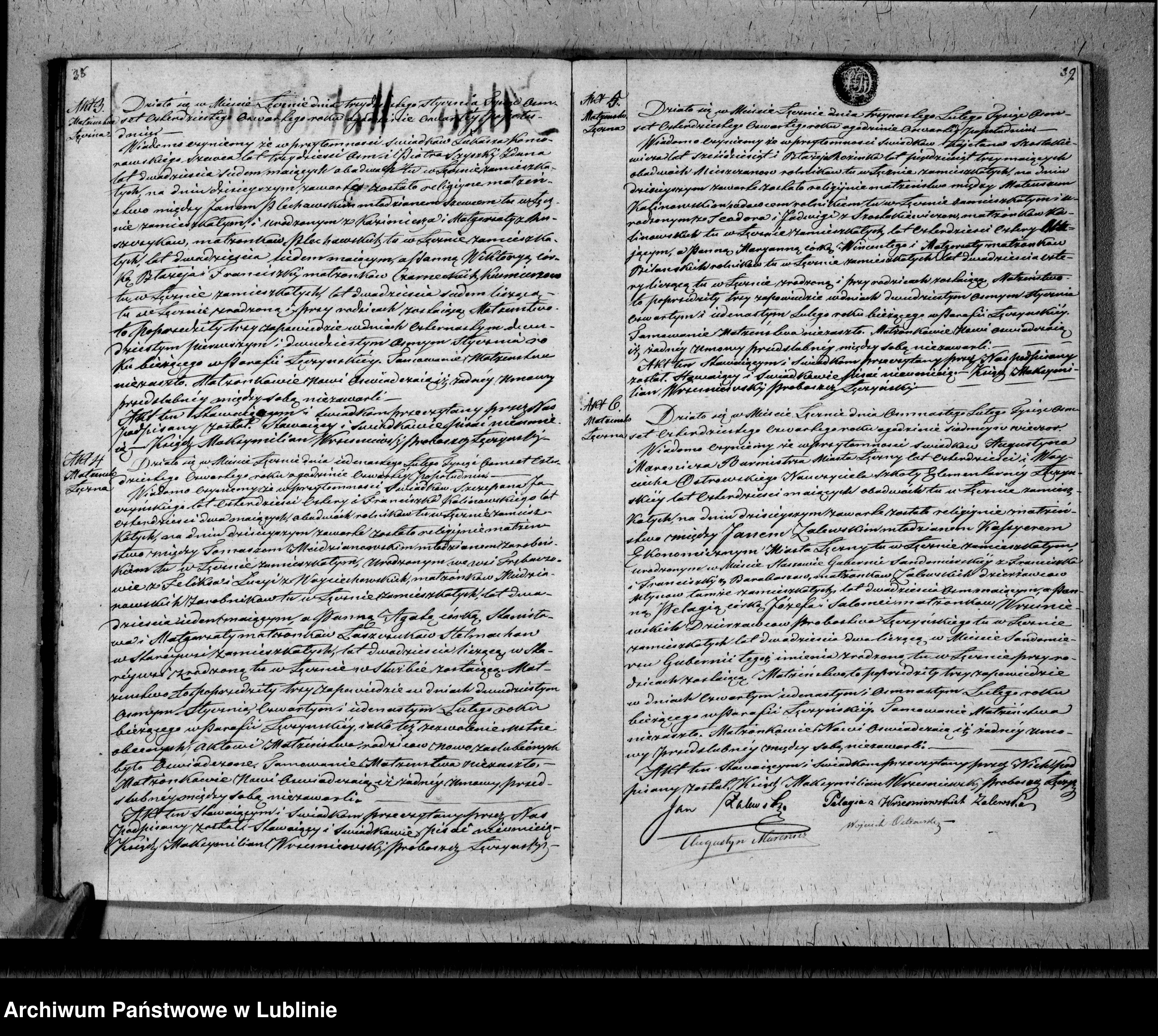 Skan z jednostki: Księga urodzeń, małżeństw i zgonów