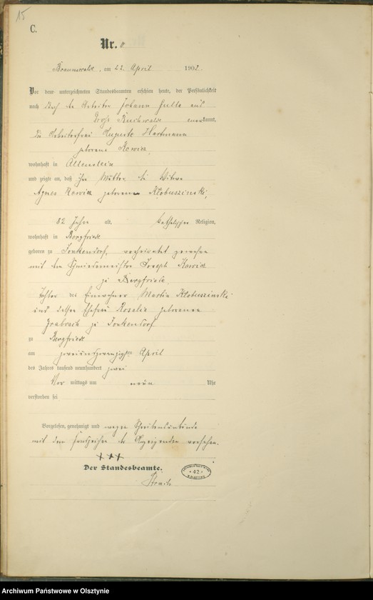 image.from.unit.number "Sterbe-Haupt-Register Nr 1 - 43"