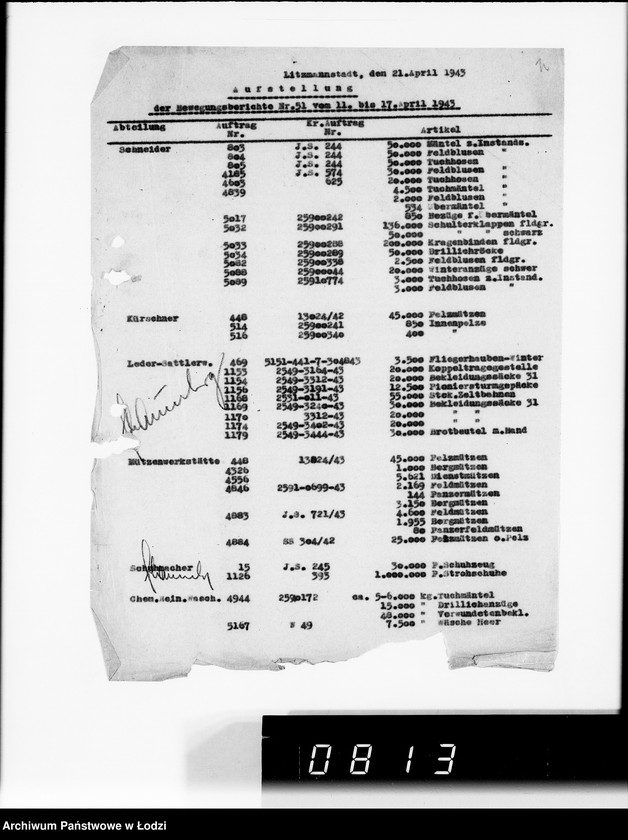 Obraz 6 z jednostki "Bewegungsberichte VIII. [Sprawozdania z wykonania zamówień wojskowych]"