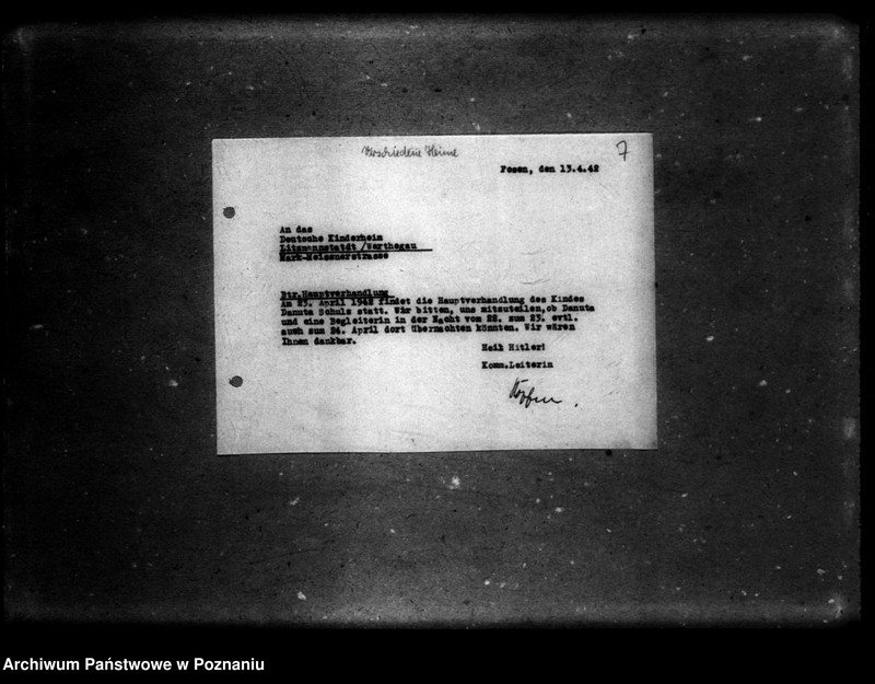 Obraz 11 z jednostki "Schriftwechsel mit anderen. [Korespondencja z innymi zakładami opiekuńczymi]."