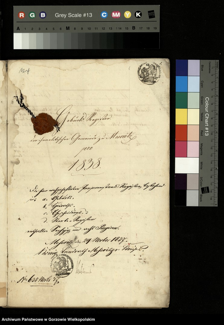 image.from.unit.number "Personenstandsregister der israelitischen Corporation pro 1838. Duplikat"