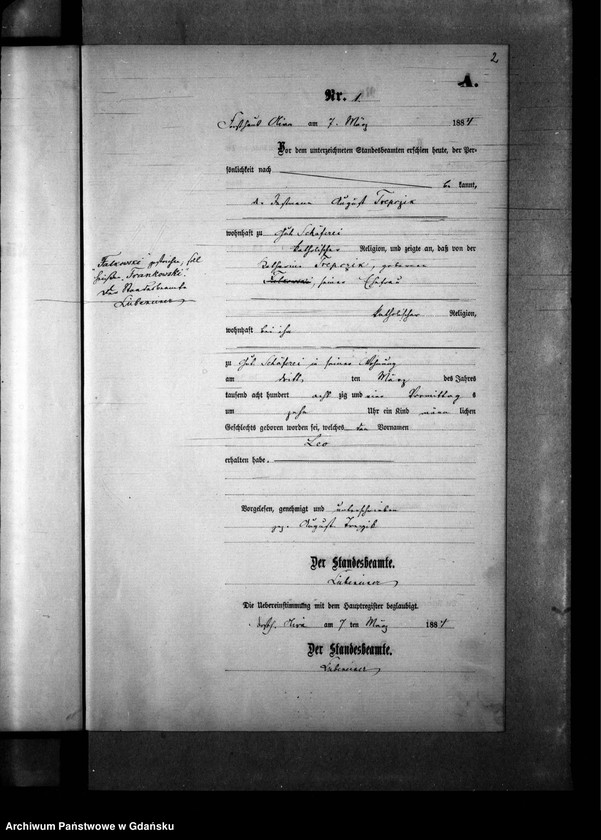 image.from.team "Urząd Stanu Cywilnego w Oliwie-Leśnictwie, obecnie część Gdańska"