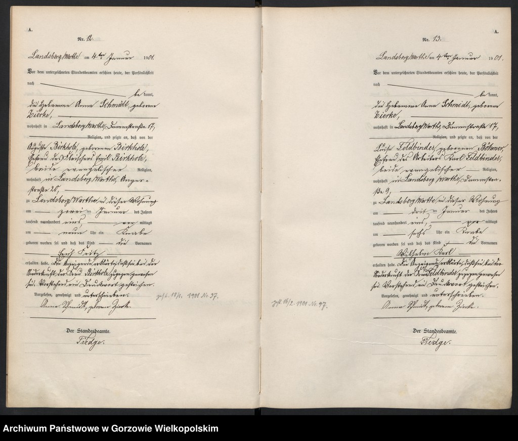 Obraz 9 z jednostki "Geburts Register"