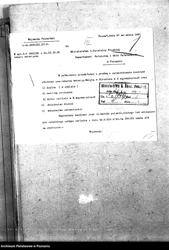 Obraz 5 z jednostki "Pow. lekarz Weterynaryjny Strzelno"